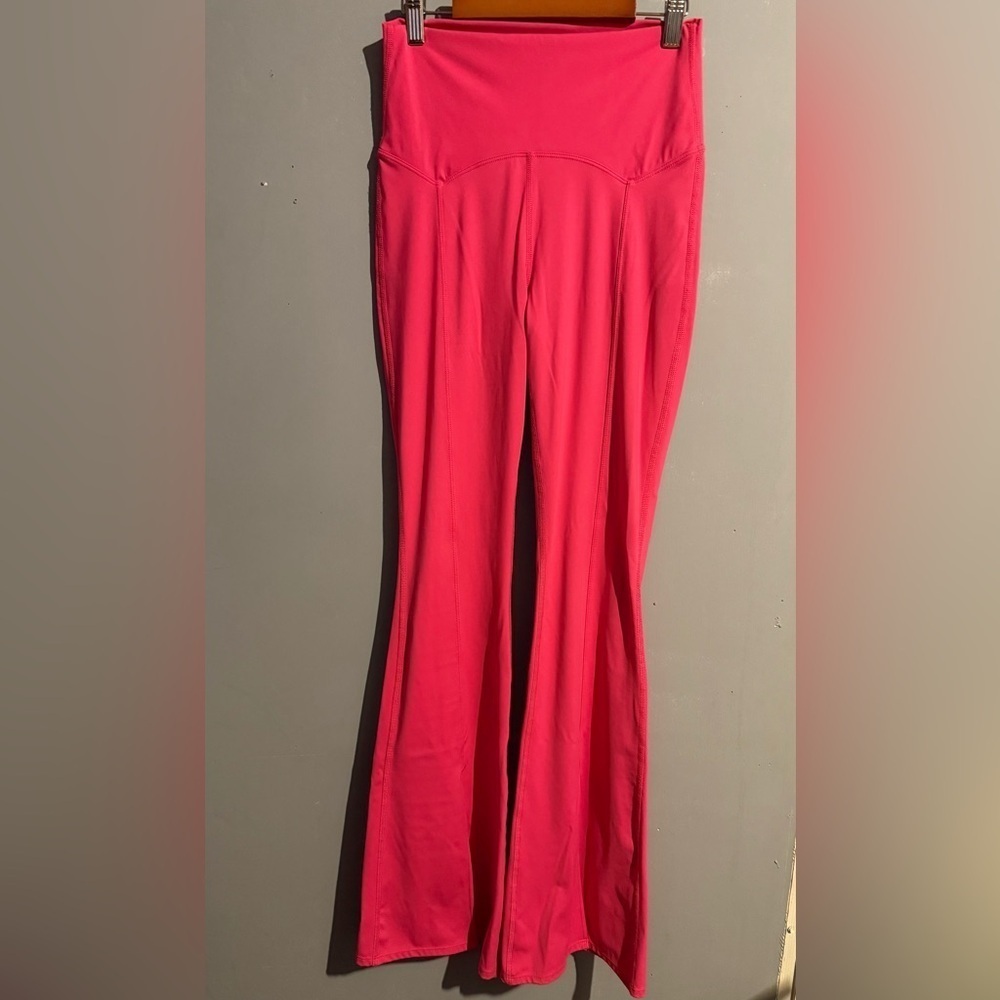 JoyLab Pink Flare Pants with Thick/Fold-Over Waistband